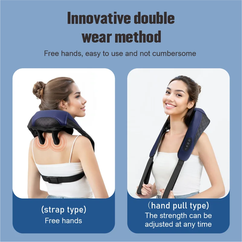 100% Original Massager Of Neck Kneading Shiatsu Shoulder Massager Shawl for Neck and Shoulders Body Muscle Pain
