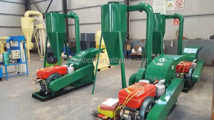 Заводская б/у дробилка древесных опилок дизельная молотковая мельница цена