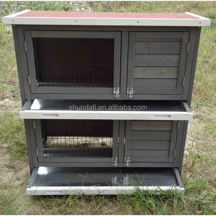 SDR019 2024 Indoor Outdoor Cage Wholesales Waterproof Large Wooden Chicken Coop Animal Cages Rabbit Hutches