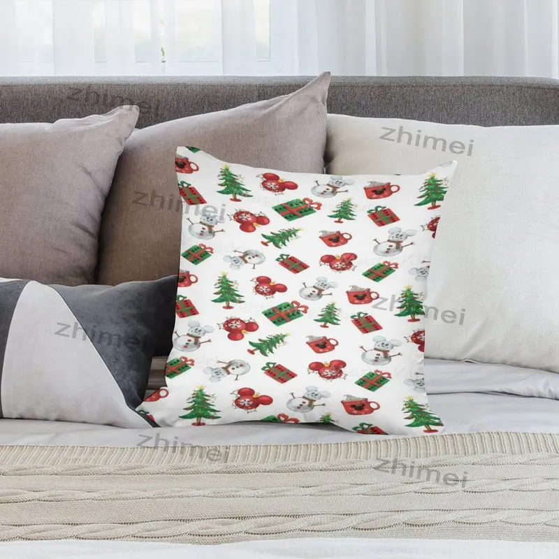 custom 3d printed cartoon anime xmas throw pillow case and cushions covers christmas decorative bamboo cotton pillow cover