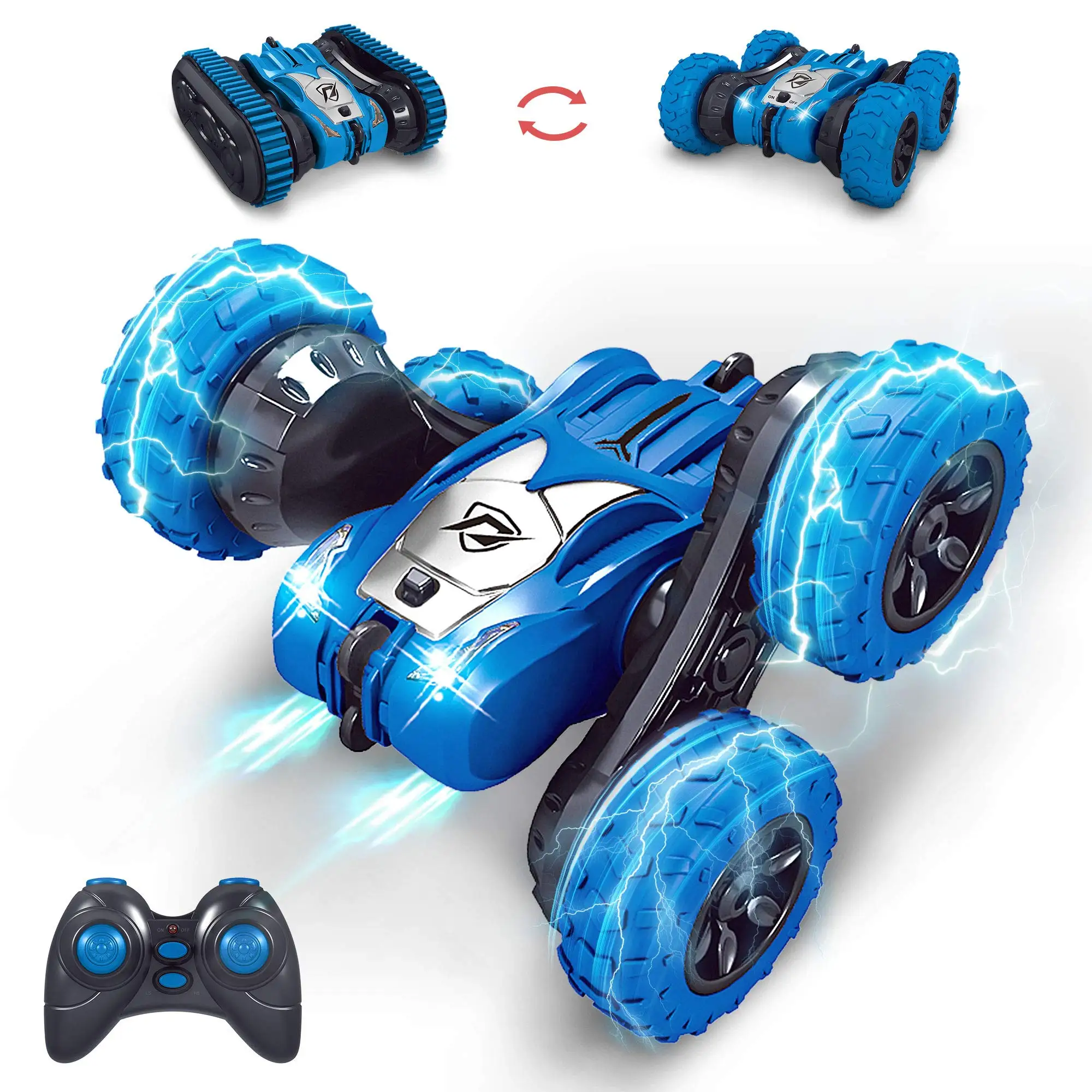 2in1 Double-sided Tank Crawler High Speed Remote Control Stunt RC Drift Car Tumbling Car