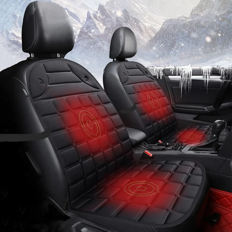 12v Car Heated Seat Cushion SUV Trucks Fast Heat Portable Electric Car Heated Seat Cover Pad That Plugs Into Cigarette Lighter