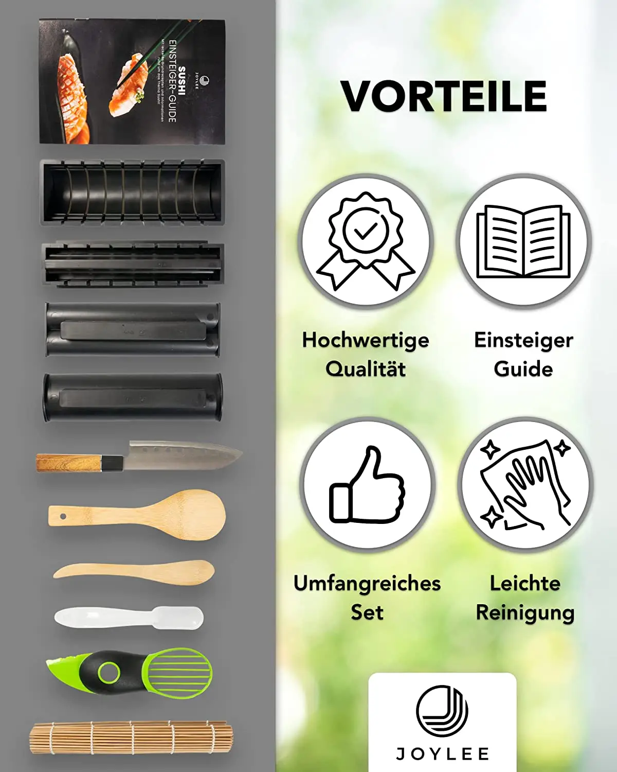 Sushi Maker Set Beginner Guide with Instructions and Recipes Quick and Easy Preparation