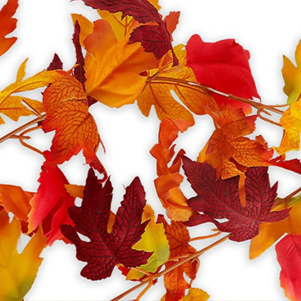 Fall Garland Maple Leaf, Hanging Vine Garland Thanksgiving Decor for Home Wedding Fireplace Party Christmas
