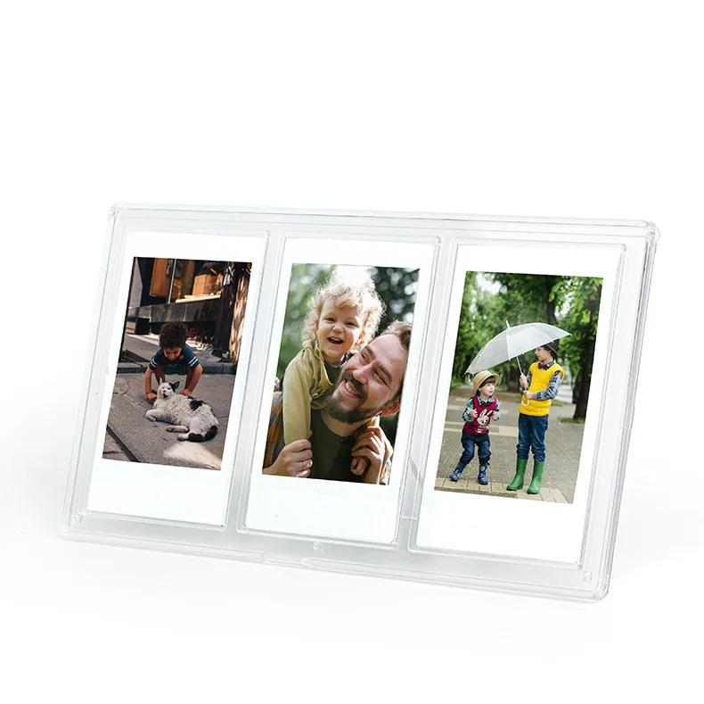 3 Inch Photo Frame For Fujifilm Instax Mini 12 11 9 8 Fuji Camera 3 in 1 Acrylic Photo Holder For Instant Film Camera