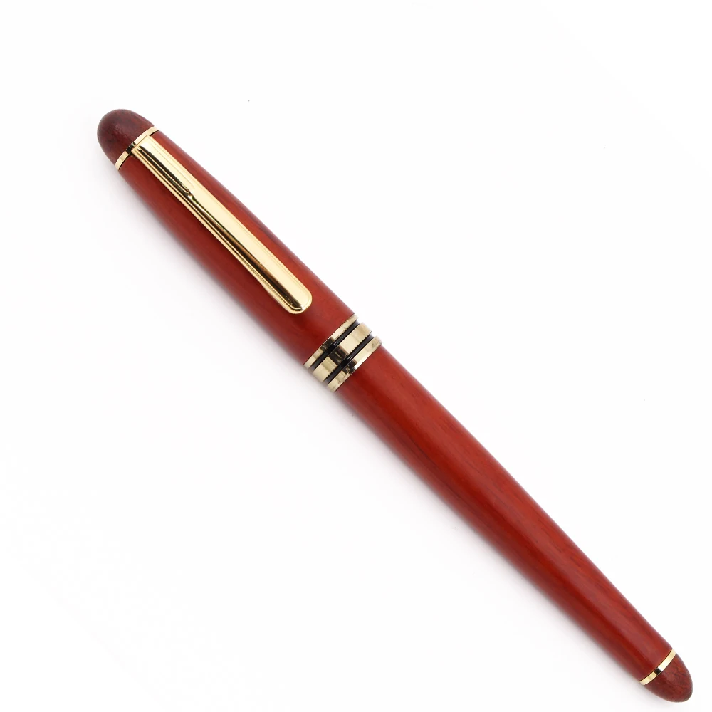 Promotional Sign Custom Luxury Red Wood Ball Pen With Logo