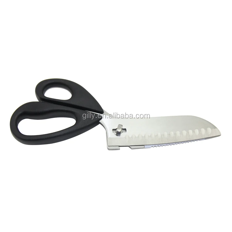 Heavy Duty Multifunction 2 In 1 removable kitchen knife scissor