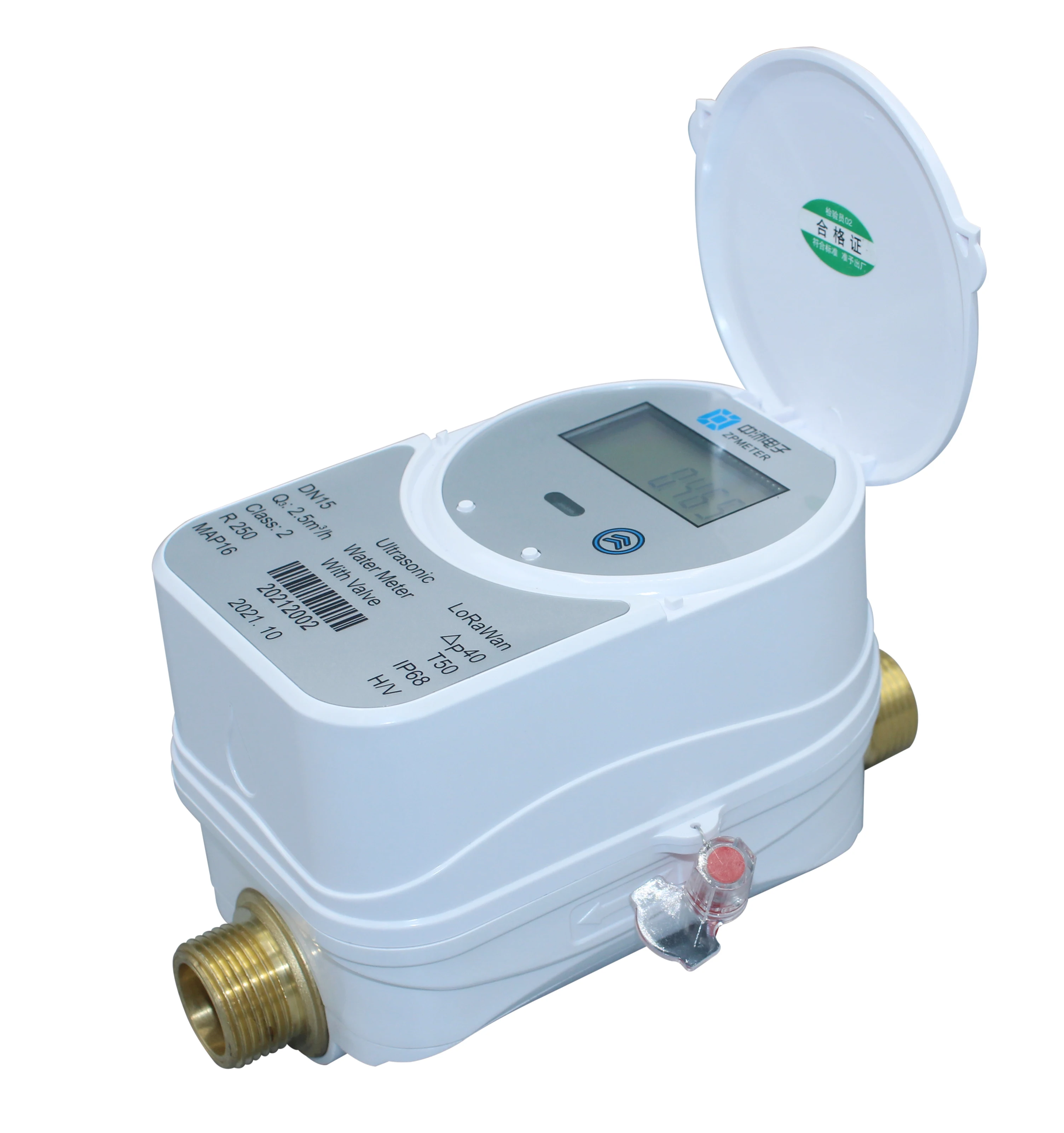 Беспроводной Wi-Fi монитор расхода воды Tuya Smartlife и отключение воды в 3/4 дюймовом умном ультразвуковом счетчике воды
