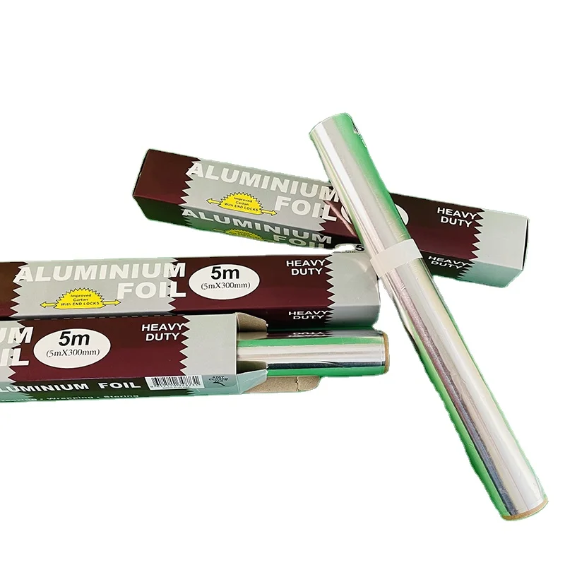 Thick 15 micron thickness aluminium food packaging kitchen roll wrapping foil