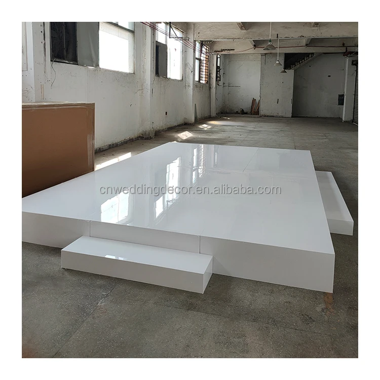 Wholesale White Stage Back Decoration Rectangle Stage Platform Acrylic Stage Dance Floor For Event Wedding