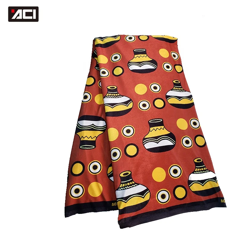 ACI African Wax Fabric Velvet Leopard Print Custom Design Ankara Fabric African Wax Prints Tissus Africains Nigeria Batik Fabric