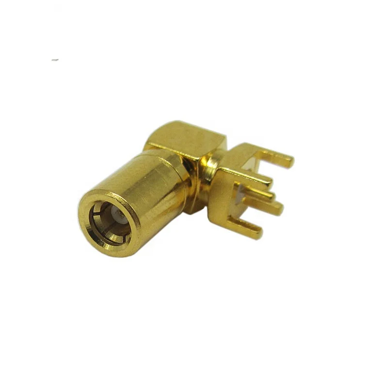 Roaxial  SMB female right angle connector for pcb mount