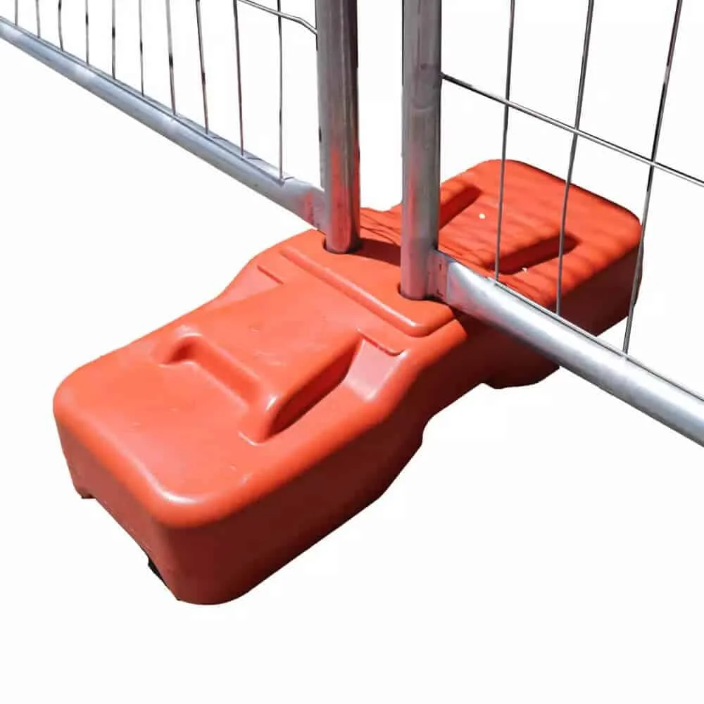 Concrete Plastic Feet for Temporary Fence Blow/Injection Molded Temp Fencing Base