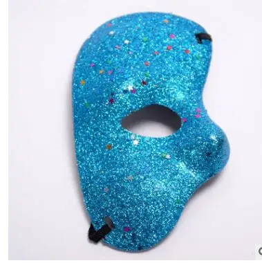 New Birthday Party Opera Mask Plastic Glitter Half Mask for Christmas Wedding Decor Prop Supplies Cosplay Accessories 14 Colors