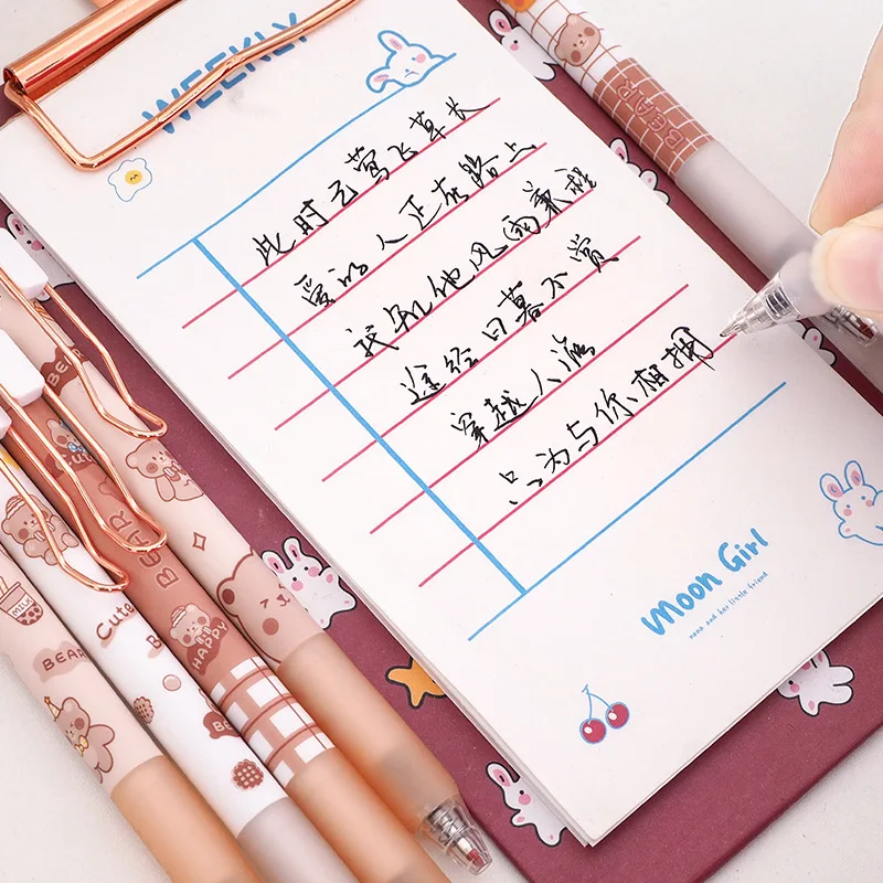 Cute Bear Gel Pen Animal Pen For School Writing Cute Neutral Pen Office Supplies Kids Stationery Gift