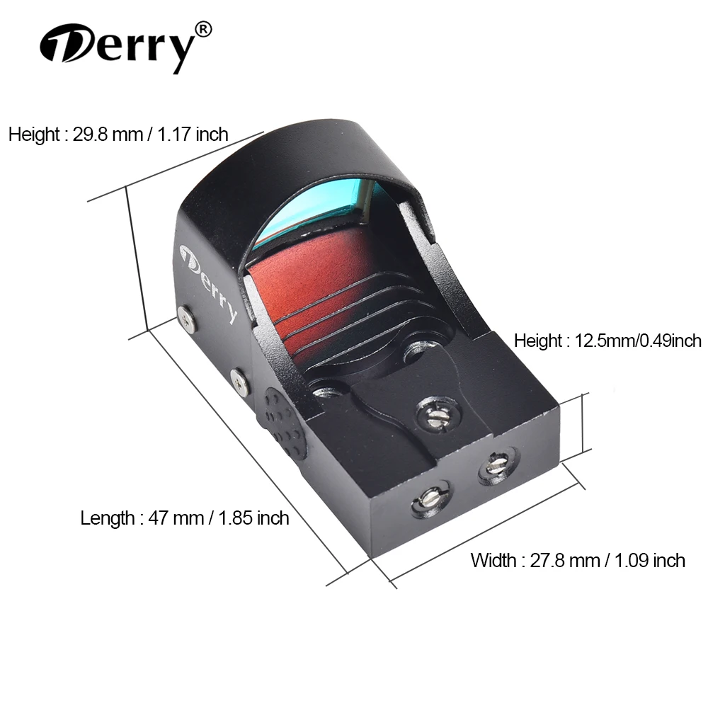  Оптический прицел Derry Optics 1X17X24 6MOA с красной