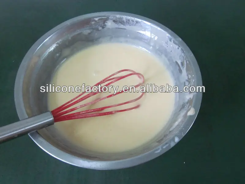 12 inches Food Grade Silicone Kitchen Tools Egg Beater Non-sticks Durable Silicone Egg Whisk