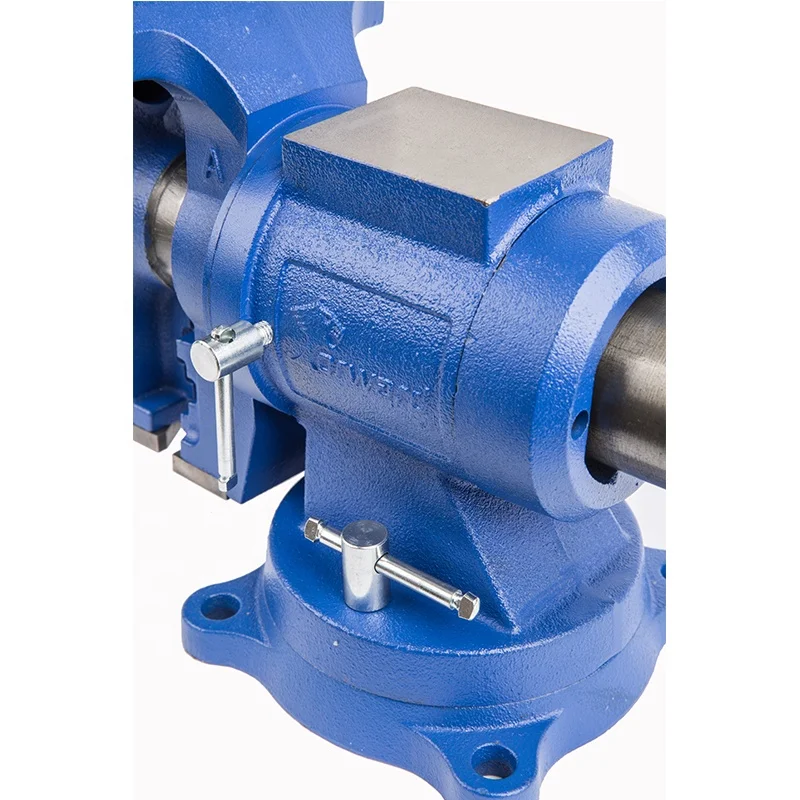 Best choice factory low price bench vise DT08125 replaceable jaws light 360 rotary bench vise with anvil