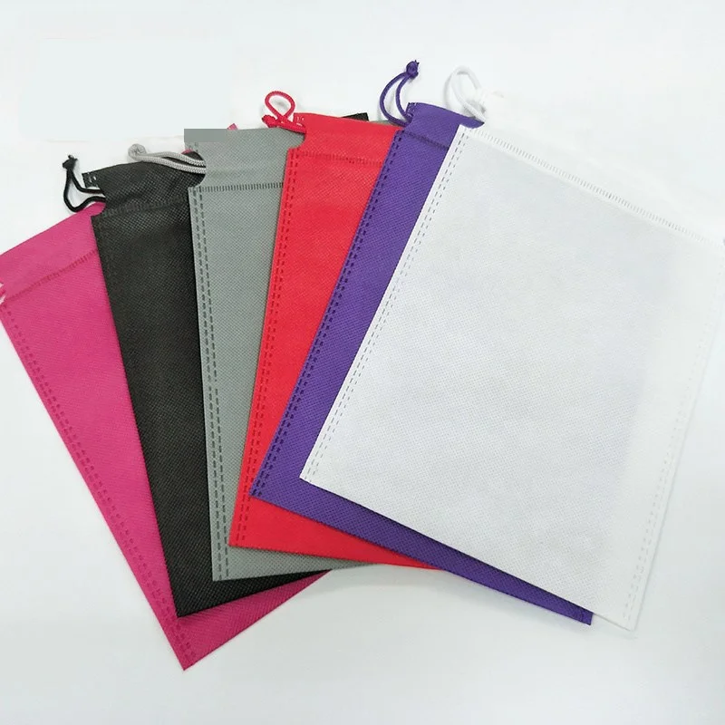 Manufacturer Custom Print Logo Storage Drawstring Bag Gym Nonwoven Drawstring Bag Small Drawstring Bag