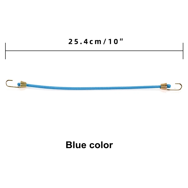 Multi-Purpose 4mm mini latex bungee rope Luggage strap Elastic Bungee Straps fastening Elastic bugee cord with metal hooks