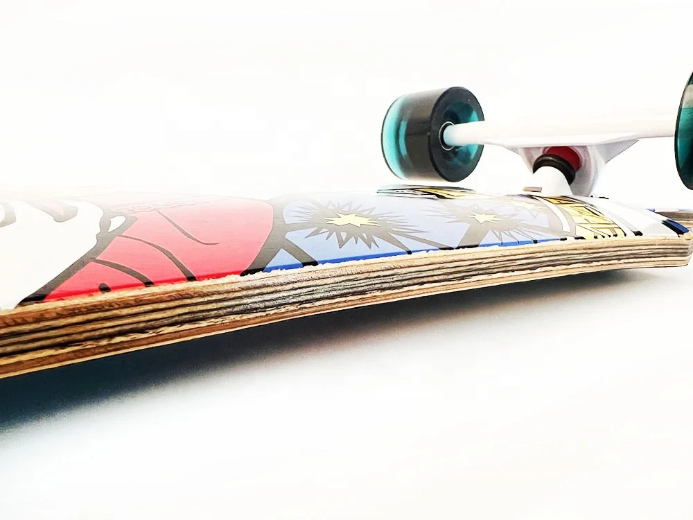 7 inch 8 ply hard rock Canadian maple skateboard Professional custom Speed control skateboard decks ABEC-9 Bearing PU Wheels