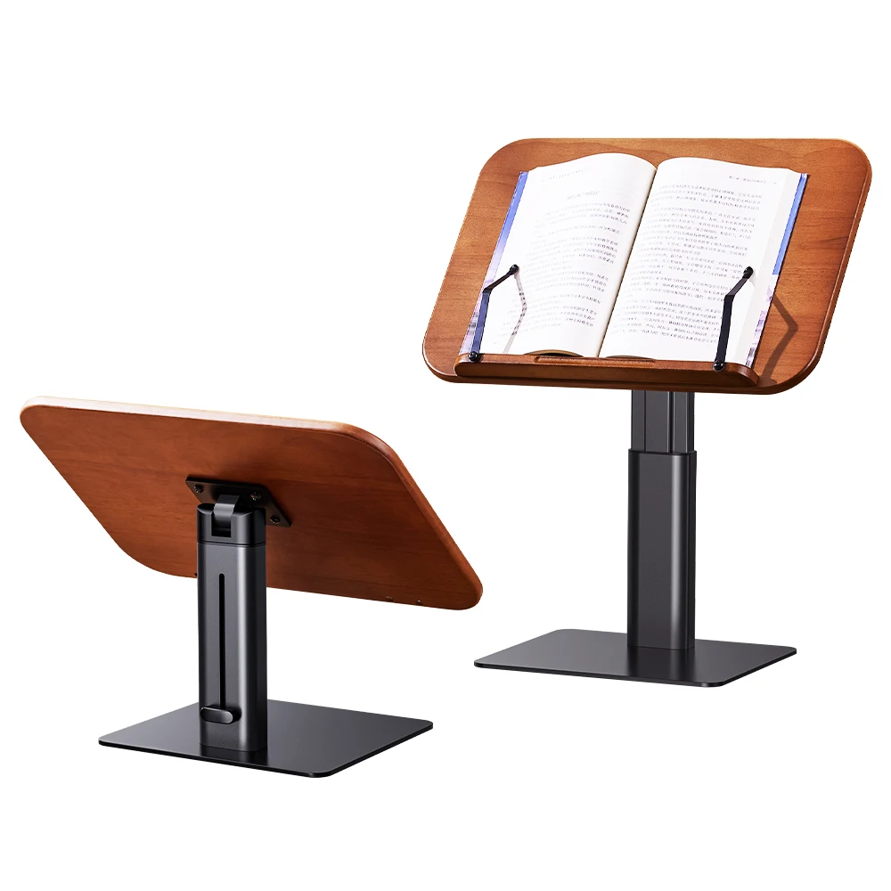 Hot Selling Height Adjustable Wooden Holder Wood Book Stand For Book Reading Folding Bookstand