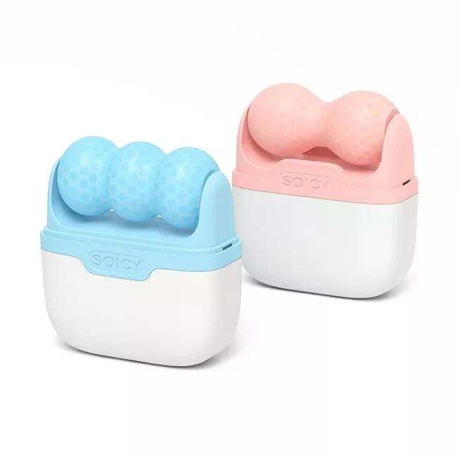 2 In 1 Ice Roller for Face & Eyes Mini Beauty Ice Face Roller Facial Roller Face Puffiness Relief Massage Remove Fine Lines