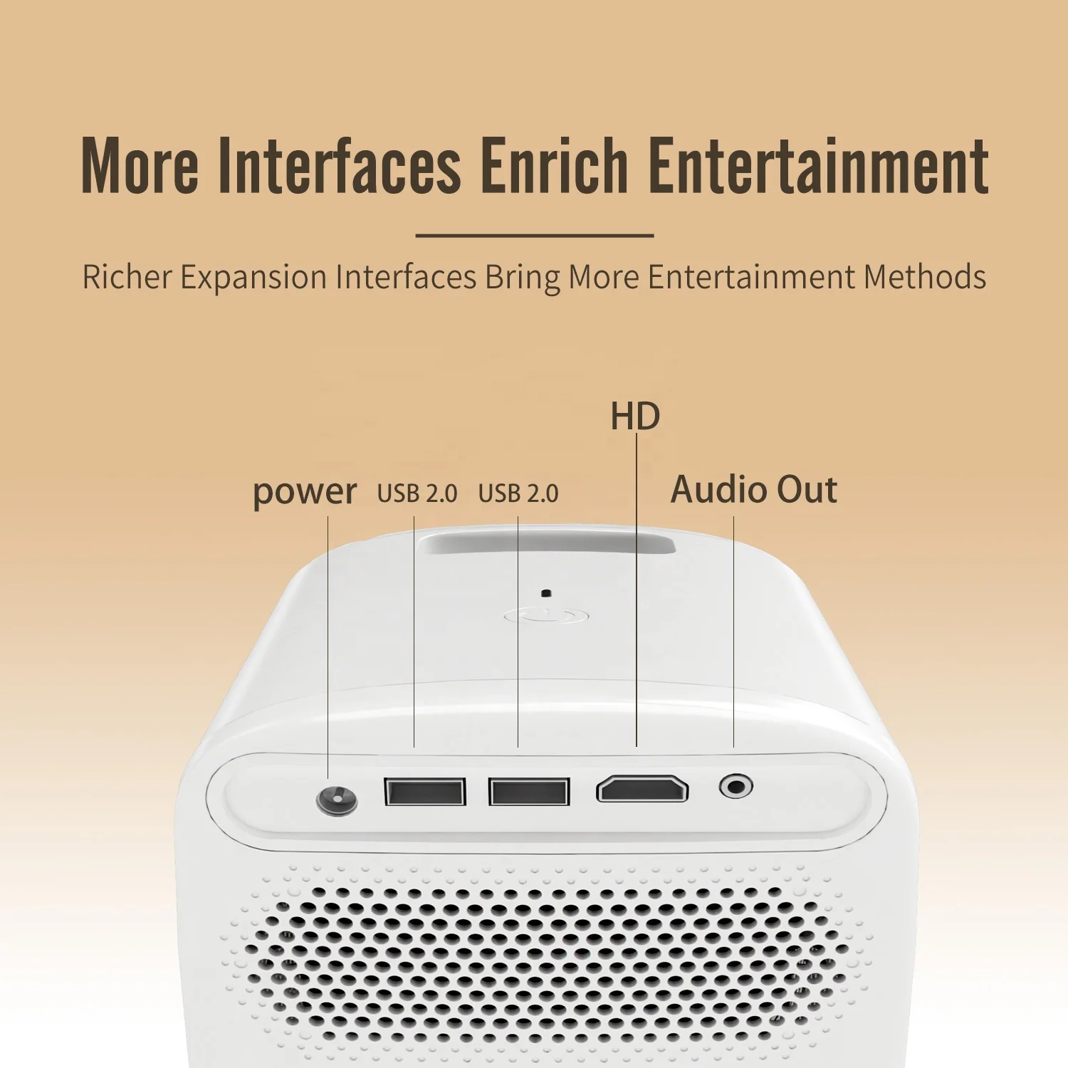 LED 1080P Portable Android 9.0 Video Projector for home or office