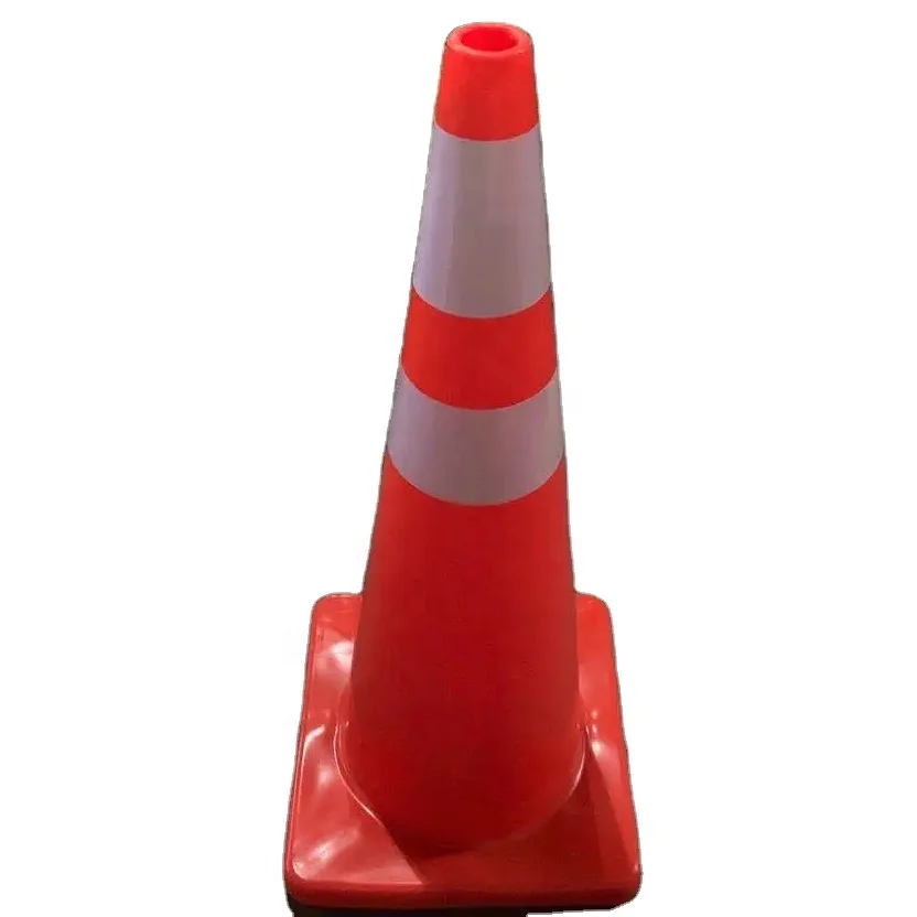 36 inch 900mm high fluorescent orange one piece design PVC road cone