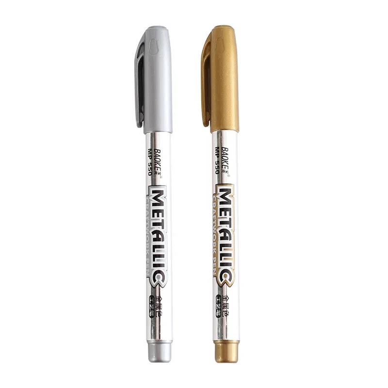 
DIY Metal Waterproof Permanent Paint Gold And Silver Marker Craftwork Pens for signature pen greeting card photo album metal pen 