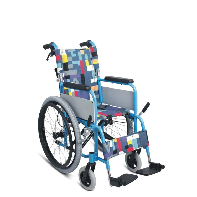 Медицинская педиатрическая Ручная легкая алюминиевая складная инвалидная коляска для детей с ограниченными возможностями