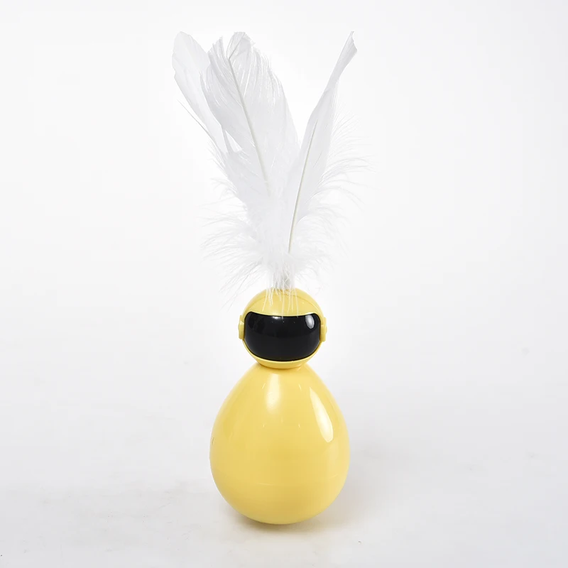 Replaceable Feather Entertainment Interactive Funny Cat Tumbler Toy, Cats Pet