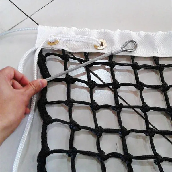 factory direct price Foldable Indoor Outdoor portable knotted wear resistant polyethylene braided tennis net