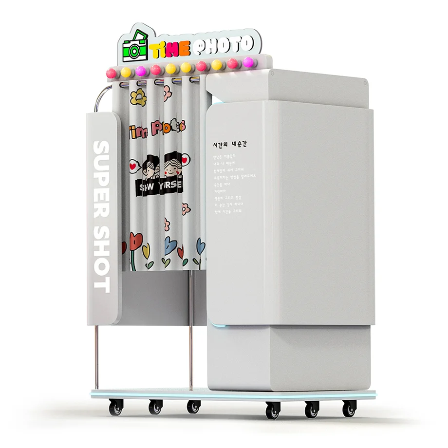 Photobooth Kiosk with Printer Vintage Photo Booth Vending Machine
