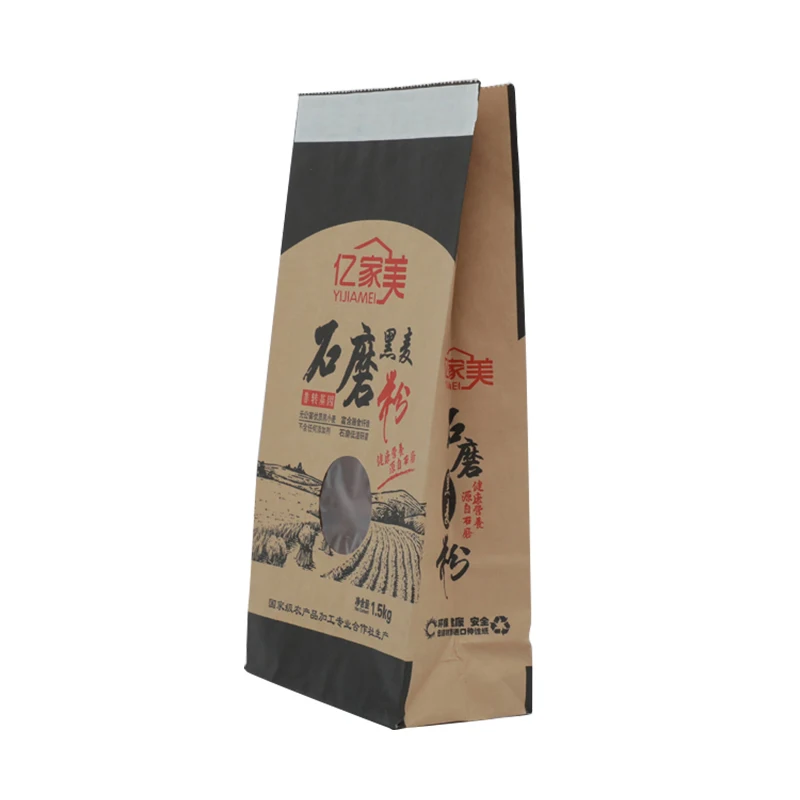 
1.5Kg rye flour powder packaging bag kraft resealable outer package 