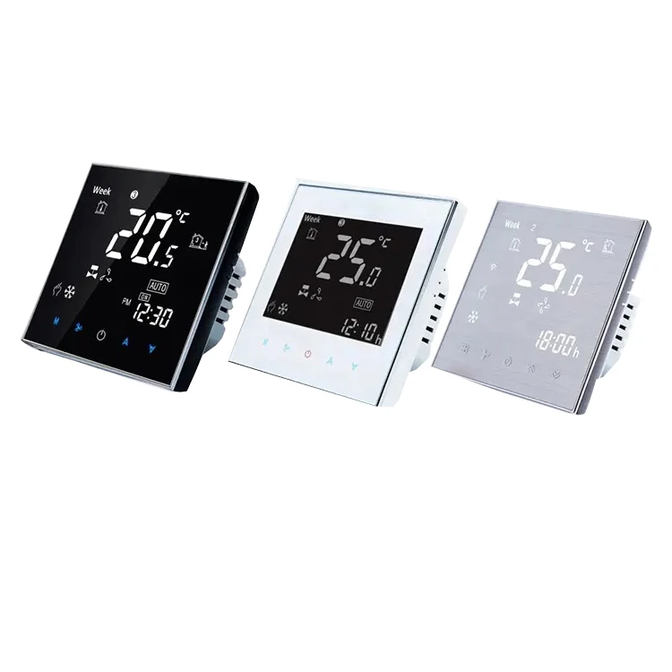 Smart Home 24v Floor Volt Smart Wireless Rf Trv Wireless Room Wifi Thermostat For Split Ac Cooling 4 Pipe Thermostat Switch
