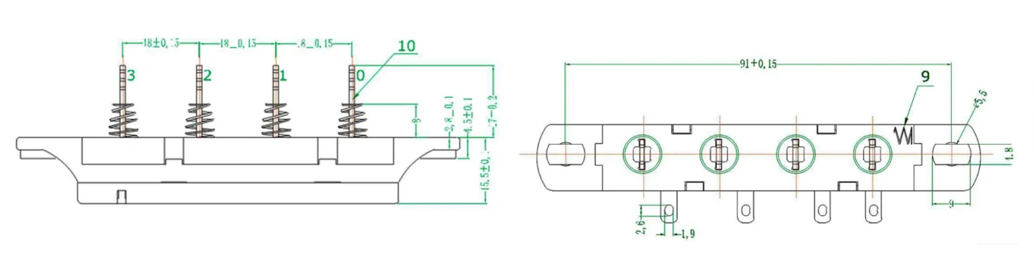 1A 4A 6A Electric Stand Fan Switch Buttons Push Speed Selector