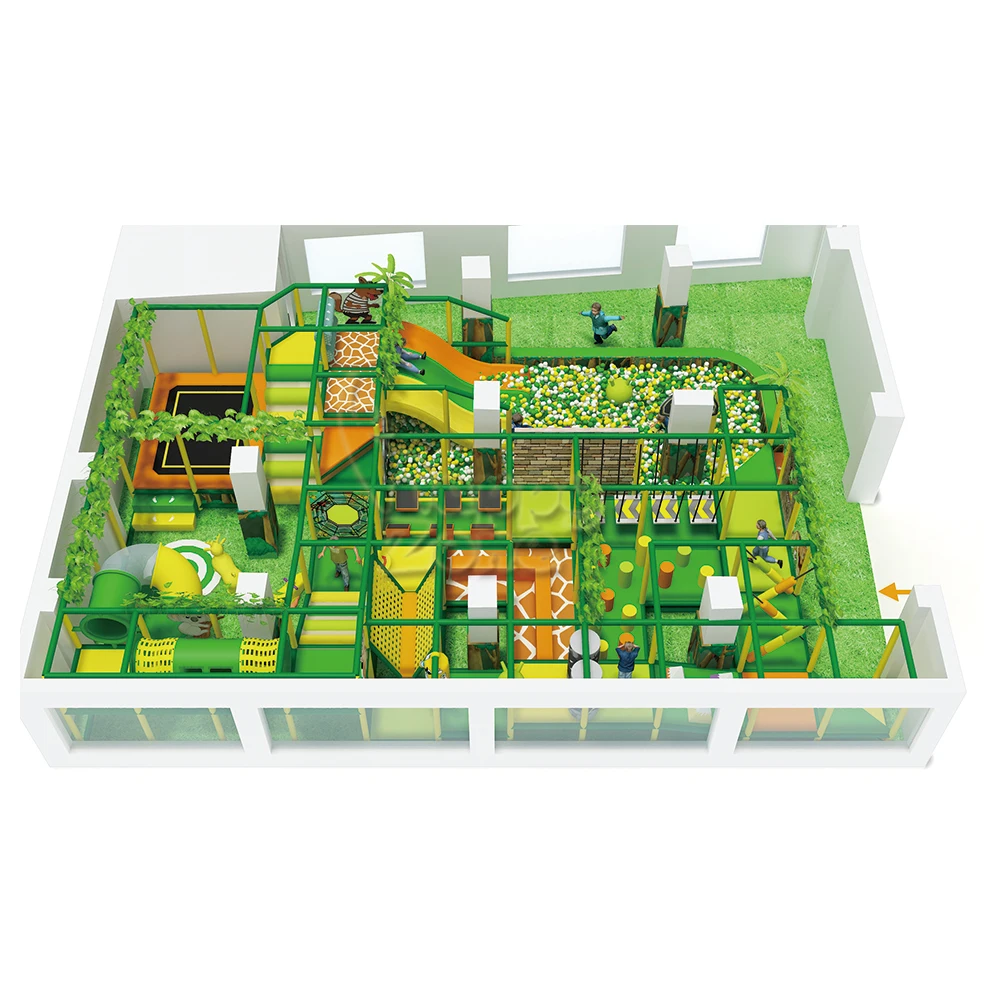 Customized pink small indoor playground with tube slide and soft climbing ladder for children soft play center