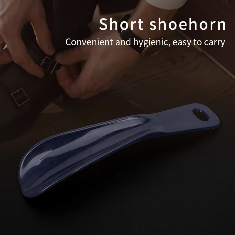 Factory Wholesale Custom Logo Lazy Short Shoe Helper Small Plastic Shoe Horn Travel Shoehorn