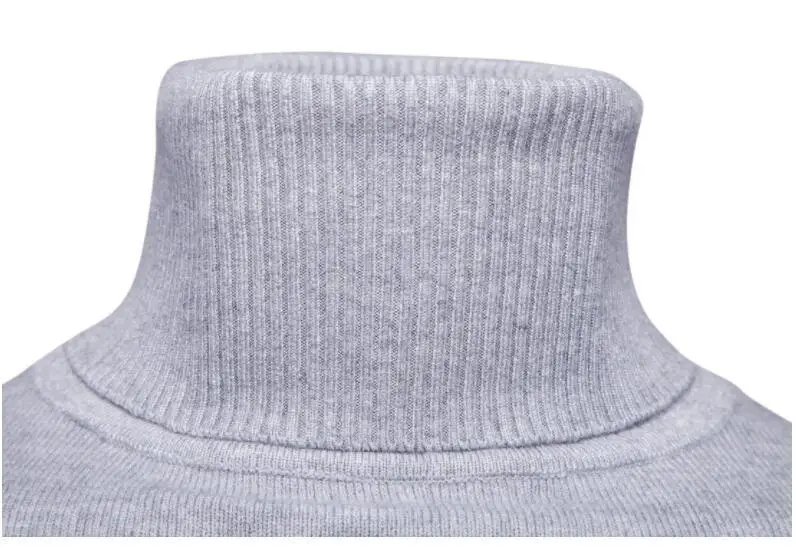 Fashionable Plain Corset Autumn Soft Warm Pullover Turtle Neck Winter Long Sleeve Knitted Knitwear Men Sweaters 5