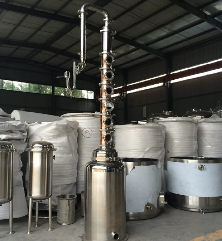 High quality Chinese supplier 4 inch stainless steel column 100L alcohol still beer distillation equipment beer keg machine