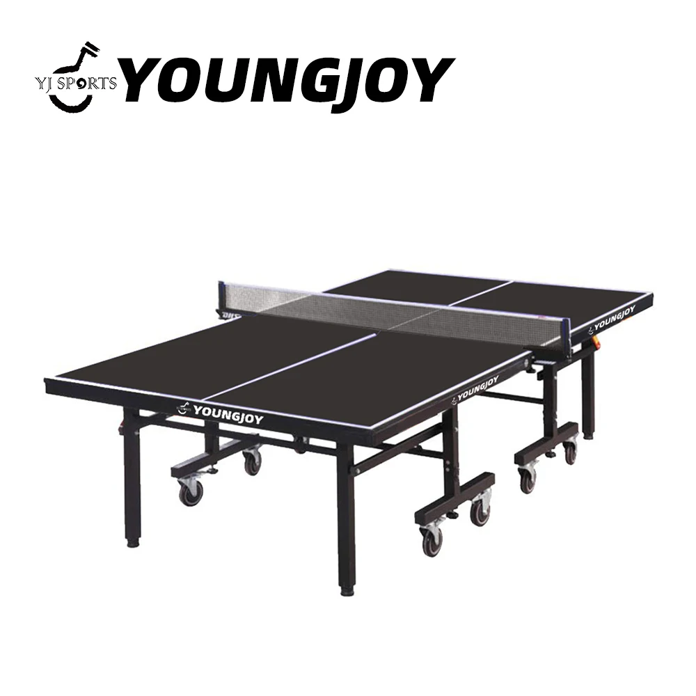 YoungJoy YJ спортивные комнатные однослойные настольные теннисные столы черного цвета 25 мм для