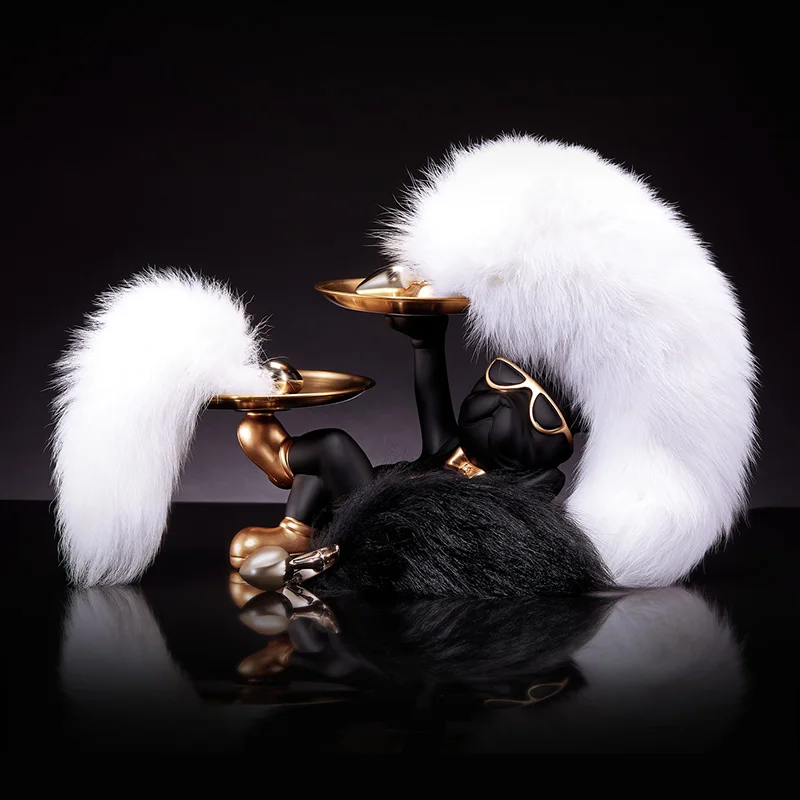 Super Long Metal Fox Tail Anal Butt Plug Sex Toy Cat Rabbit Tail Dog Anal Plug For Male Women