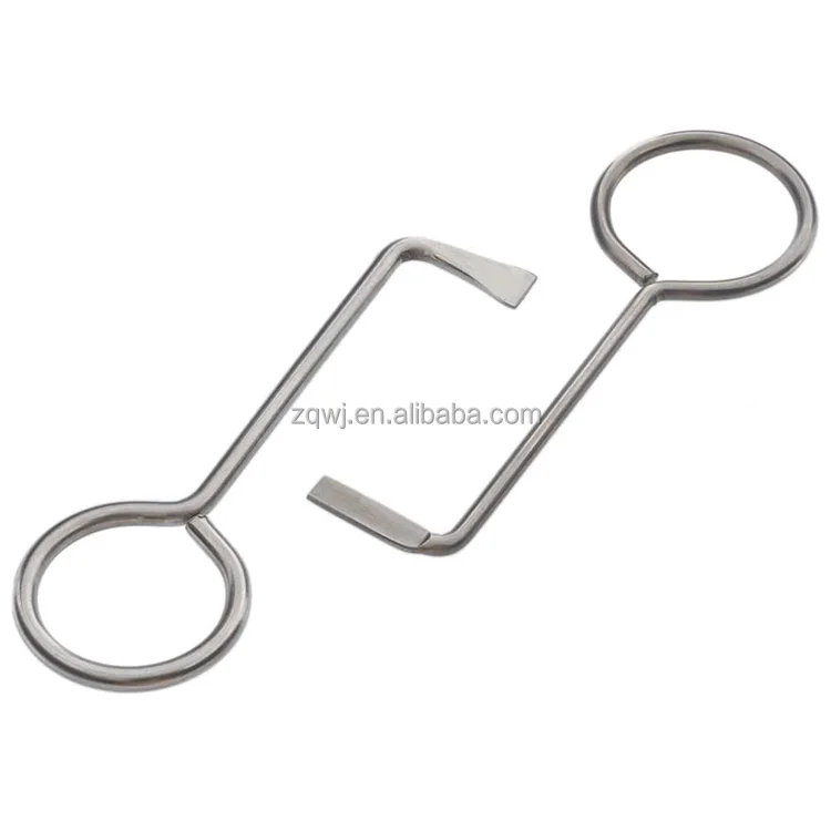 Custom wholesale bathroom room hair catcher hook shower floor drain hook grates lifting key hook