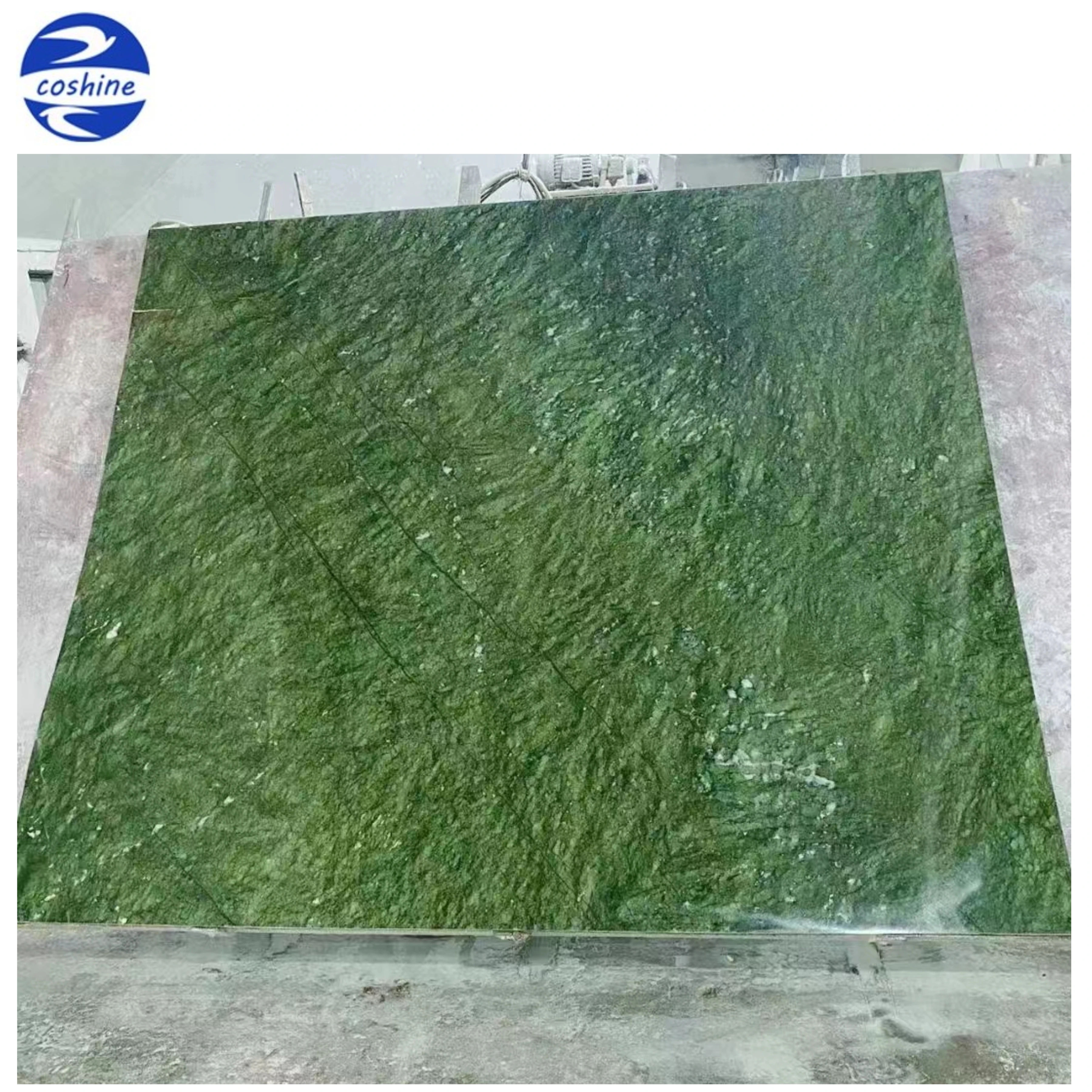 Danton Green Marble Polished Slab Wholesale Price Verde Ming Green Marble Tabletop & Vanitytop Dandong Green Marble Slabs