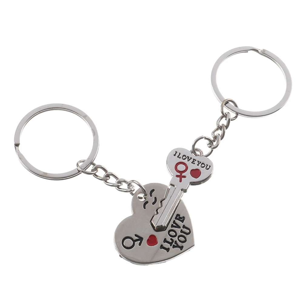 Romantic Love Heart Couple Key chain Cute Letter Key rings For Lover Best Friends Gifts Souvenir Accessories