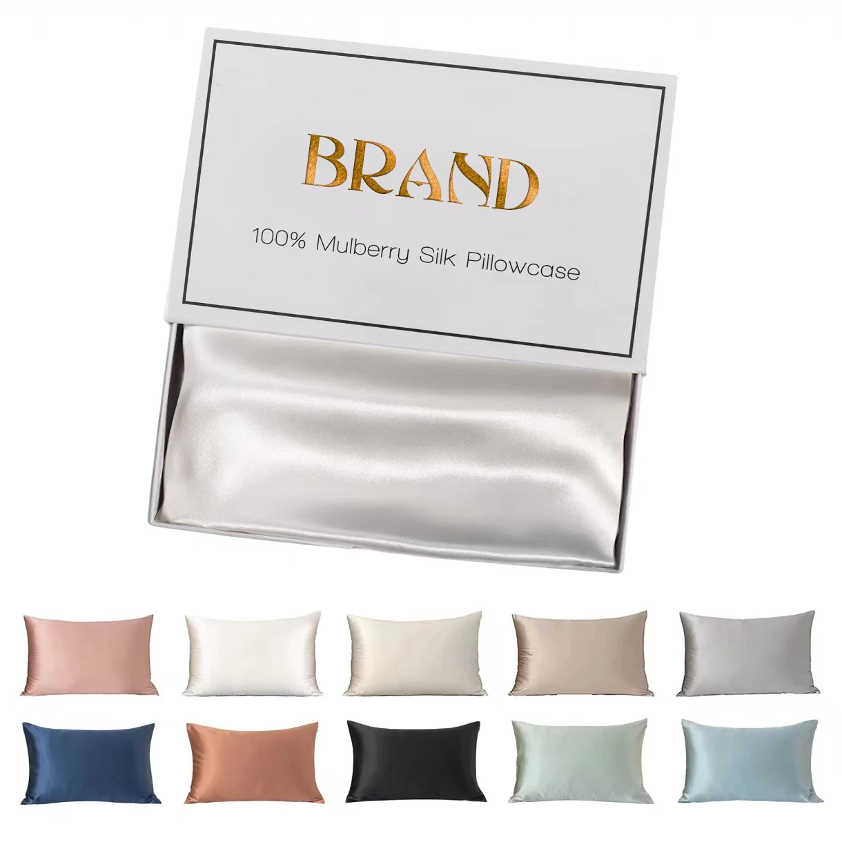 19 Momme 100% Mulberry  Silk Pillow Case,OEKO-Tex Silk PillowCase,Custom LOGO Silk Pillow Case
