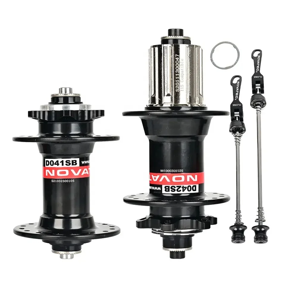 Novatec Mountain Bike Bicycle hub 28H 32H 36H MTB hub D041SB D042SB Disc Card Brake 4 Bearing HG 8 -11 Speed Red Black hub Parts