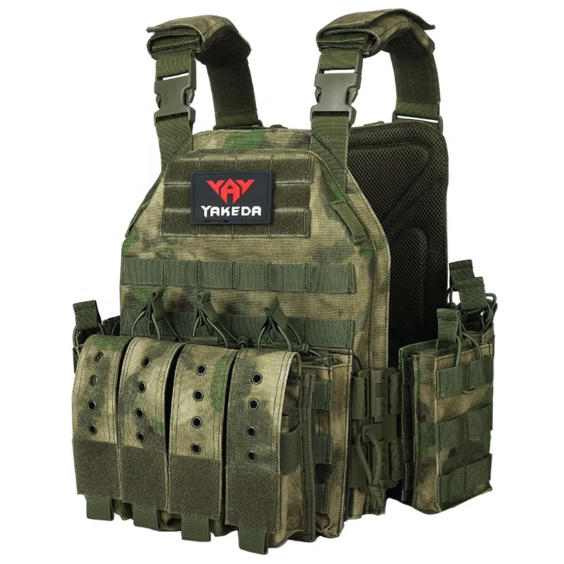 YAKEDA Custom Camouflage Equipment Molle Quick Release Chaleco Tactico Hunting Pouch Hunting Vest Plate Carrier Tactical Vest