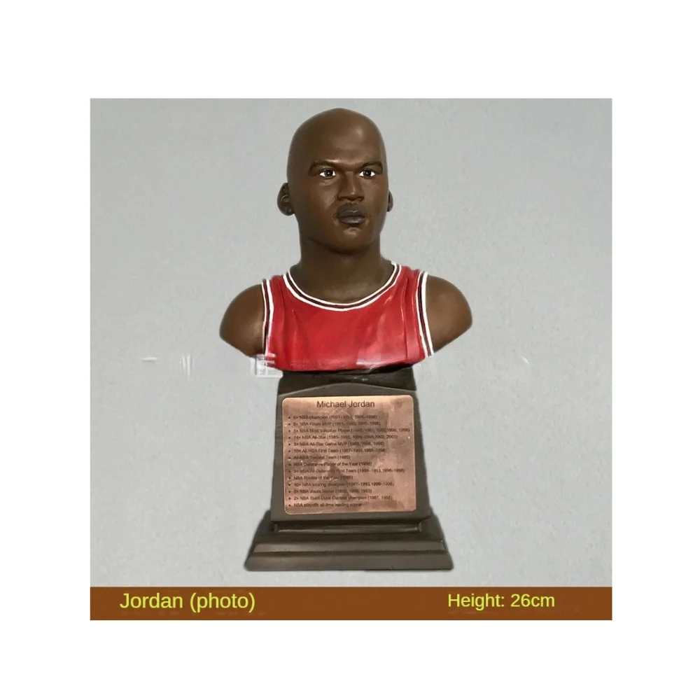 Wholesale 26cm Resin NBA Star Dolls Custom Kobe Curry James Model Statues for Office Home Decoration Ornaments Souvenirs